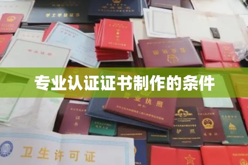 平和专业认证证书制作的条件